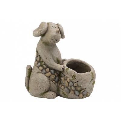 Hond Planter Boulders  Greige 21x35xh38c M Andere Magnesium  Cosy @ Home