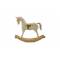 Schommelpaard Gold Creme 26,5x6,2xh22cm Hout 
