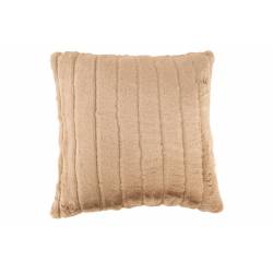 Cosy @ Home Kussen Soft Ribble Beige 45x45xh15cm Polyester 