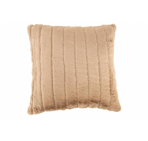 Kussen Soft Ribble Beige 45x45xh15cm Polyester  Cosy @ Home