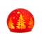 Lamp Xmas Led Ball Rood D10cm Glas Excl 3 Aa Batt 