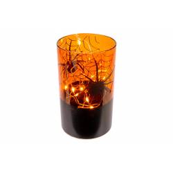 Lamp Led Spiderweb Oranje D7,5xh13cm Excl 3 Aaa Batt 