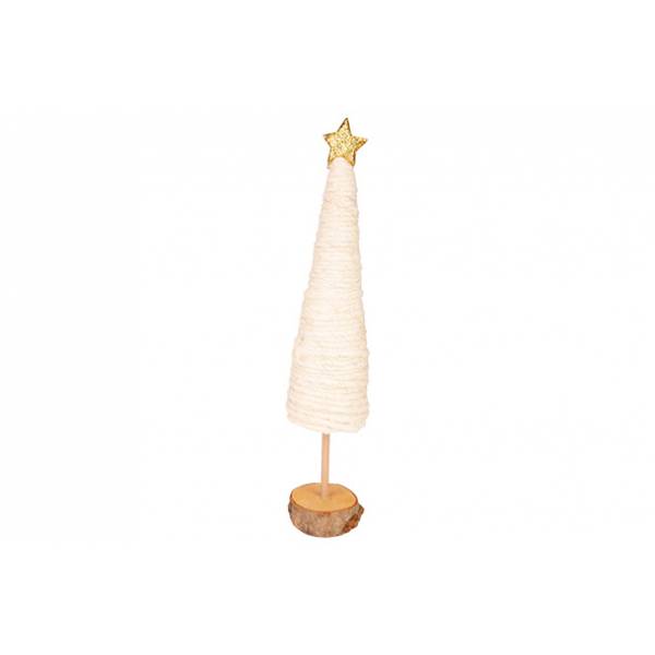 Kerstboom Wool Natuur 6,5x6,5xh32,5cm Ho Ut 