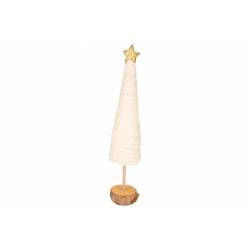 Cosy @ Home Kerstboom Wool Natuur 9x9xh47cm Hout 