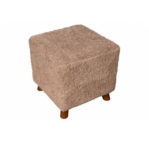 Pouf Suffolk Beige 40x40xh40cm Polyester   Cosy @ Home
