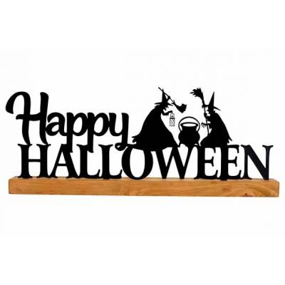 Letterdeco Happy Halloween Zwart Langwerpig Metaal 