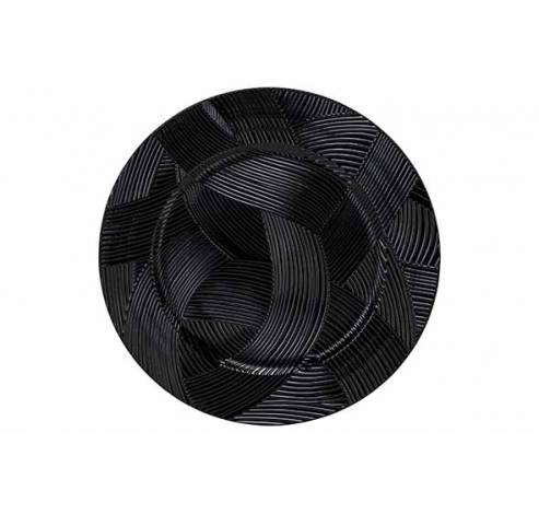 Bord Waves Zwart 33x33xh2cm Kunststof   Cosy @ Home