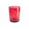 Theelichthouder Strawberries Rood D10xh1 2,5cm Glas 