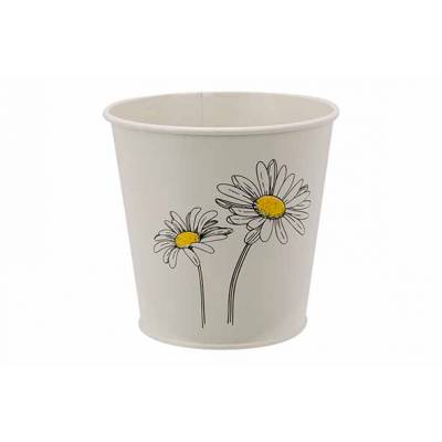 Bloempot Daisy Creme 11x8,2xh10,5cm Rond  Conisch Metaal  Cosy @ Home