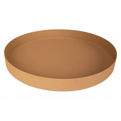 Plateau Taupe 40x40xh4,5cm Rond Metal   Cosy @ Home