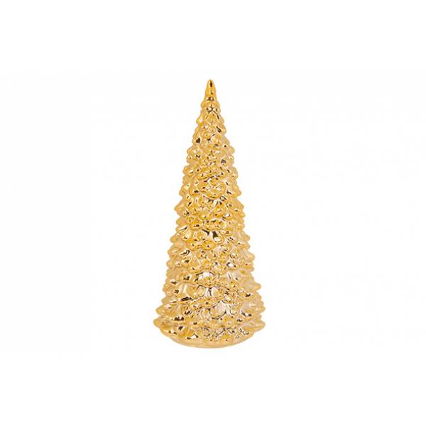 Kerstboom Goud 7,8x7,6xh15,8cm Langwerpi G Keramiek 