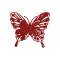 Vlinder Hanger Glitter Rood 10xh9cm  