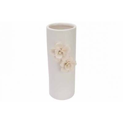 Vaas Flower Creme 8,7x7xh18,5cm Cilindri Sch Porselein  Cosy @ Home