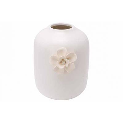 Vase Flower Creme 13,6x12,2xh15,2cm Rond  Porcelaine  Cosy @ Home