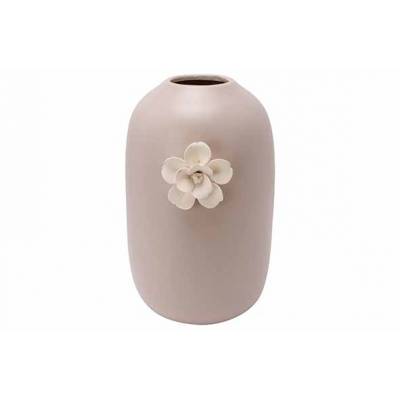 Vaas Flower Taupe 15,2x13,8xh21,5cm Rond  Porselein  Cosy @ Home