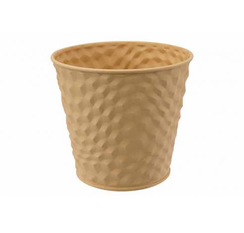 Cachepot Brick Beige 14x10xh12,6cm Rond Conique Metal  Cosy @ Home