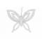 Hanger Butterfly Glitter Wit 10x2,5xh8,5 Cm Kunststof 