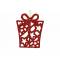 Hanger Gift Glitter Rood 8xh10cm Kunsts Tof 