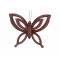 Hanger Butterfly Glitter Roze 10x2,5xh8, 5cm Kunststof 