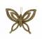 Hanger Butterfly Glitter Goud 10x2,5xh8, 5cm Kunststof 