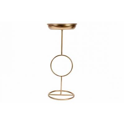 Schaal Stander Tray 13x2,5cm Goud 13x13x H33cm Andere  Cosy @ Home