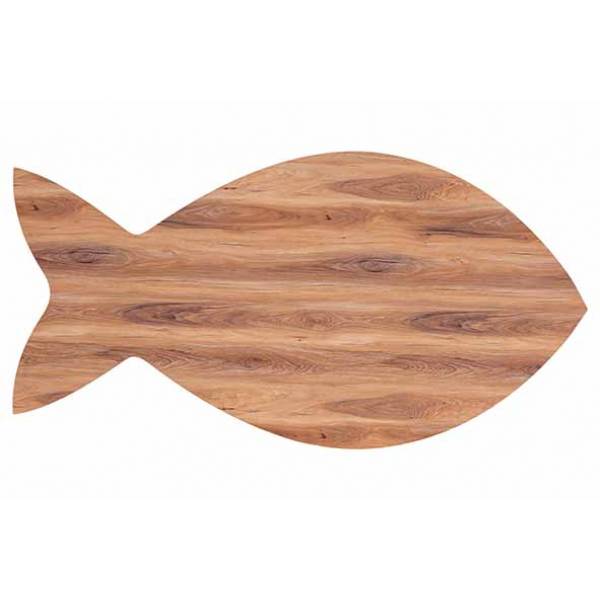 Plank Fish Wood Bruin 60x31,5xh1,5cm Hou T 