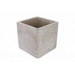 Cosy @ Home Cachepot Concrete Gris Clair 10x10xh10cm  Carre Ciment 