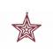 Hanger Star Glitter Bordeaux 10xh10cm Ku Nststof 