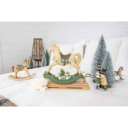 Cosy @ Home Cheval A Bascule Gifts Vert 32,8x10,8xh3 2,5cm Autre Polyresine 