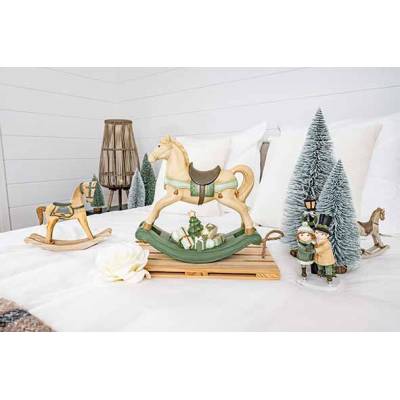 Cheval A Bascule Gifts Vert 32,8x10,8xh3 2,5cm Autre Polyresine  Cosy @ Home