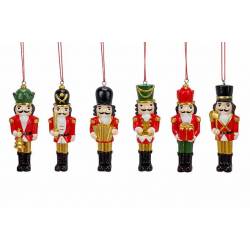 Notenkraker Set6 6 Ass Rood Groen 4x2xh1 0,5cm Polyresin 