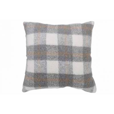 Coussin Squares Blanc Gris 45x45xh10cm P Olyester  Cosy @ Home