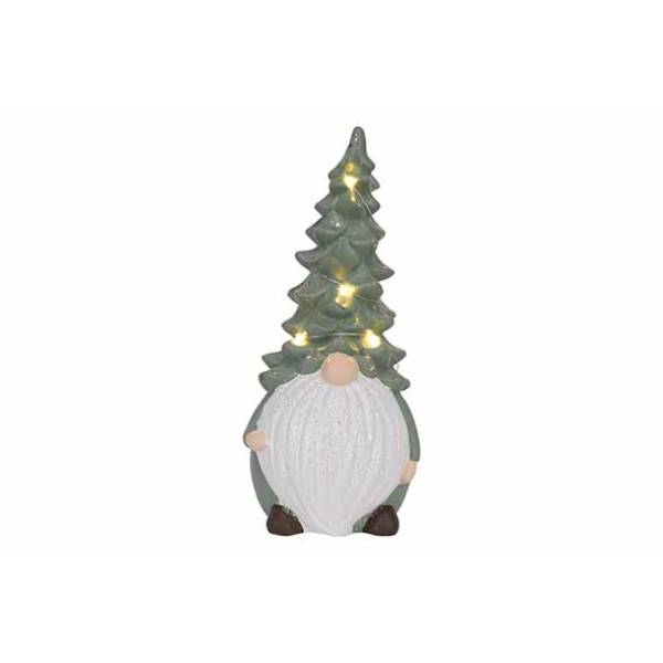 Kerstman Pinecone Hat Bruin 10,5x10,5xh2 4,5cm Andere Polyresin 