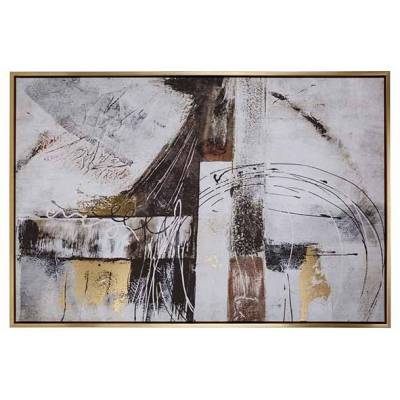 Canvas Modern Black Goud 63x4xh93cm Mdf   Cosy @ Home