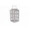 Lantaarn Louis Grijs 11x10,6xh21,3cm Vie Rkant Metaal-glas 