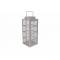 Lantaarn Louis Grijs 13,5x13,2xh33,5cm V Ierkant Metaal-glas 