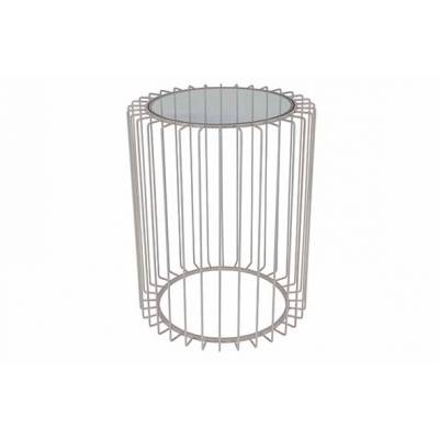 Bijzettafel Louis Grijs 36x36xh45cm Rond  Metaal  Cosy @ Home
