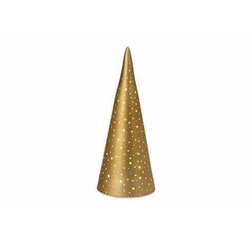 Lamp Led Cone Goud D8xh20cm Glas Excl 3 Aa Batt  Cosy @ Home