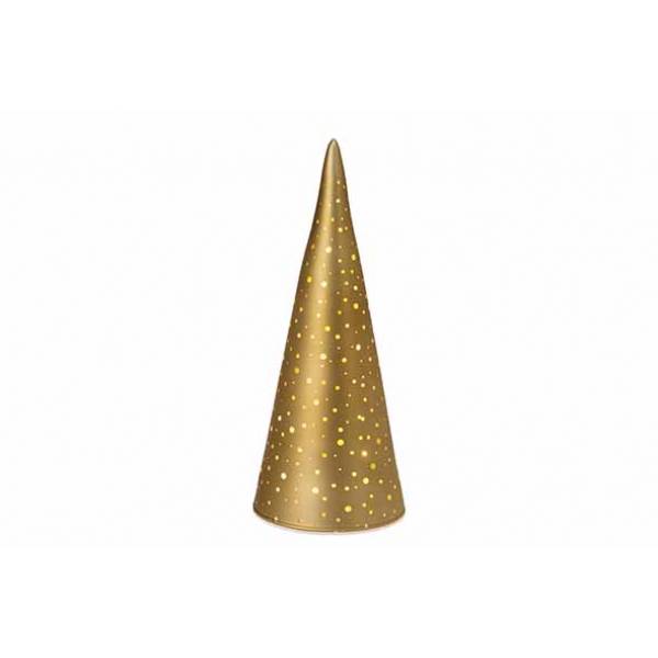Cosy @ Home Lamp Led Cone Goud D8xh20cm Glas Excl 3 Aa Batt