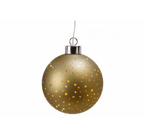 Lamp Led Ball Goud D10cm Glas Excl 2 Aaa Batt  Cosy @ Home
