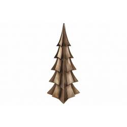 Cosy @ Home Kerstboom Louis Bruin 16,5x16,5xh38,5cm Langwerpig Polyresin
