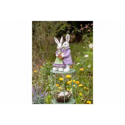 Lapin Mom And Dad Multi-colore 17x12xh30 Cm Polyresine  Cosy @ Home