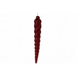 Hanger Cone Glitter Rood 4x4xh25cm Kunst Stof 