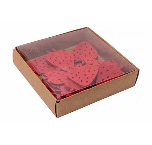 Strooideco Set24 Strawberries Rood 5cm H Out  Cosy @ Home