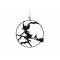 Cirkel Hanger Witch Zwart 21x,3xh21cm Ro Nd Metaal 