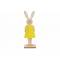 Konijn Girl Yellow Dress Geel 9x4,5xh28c M Langwerpig Hout 