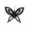 Hanger Butterfly Glitter Zwart 10x2,5xh8 ,5cm Kunststof 