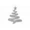 Hanger Kerstboom Glitter Zilver 9,5xh12c M Kunststof 