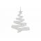Hanger Kerstboom Glitter Wit 9,5xh12cm K Unststof 