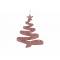 Hanger Kerstboom Glitter Roze 9,5xh12cm Kunststof 